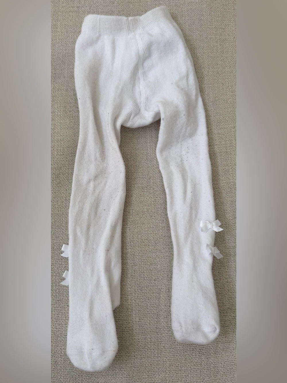 Janie and Jack White Tights with Side Bows
